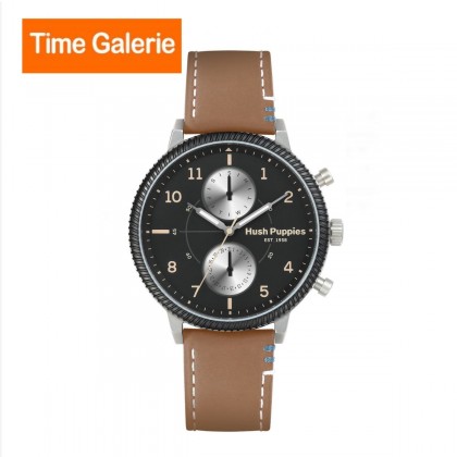 Hush Puppies Signature HP.7156M.2502 Multi-Function Brown Leather Band Men Watch